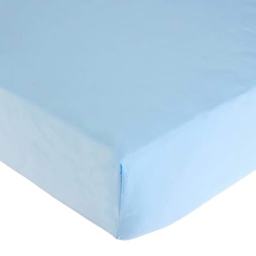 Image of American Baby Company 2 Pack Fitted Nap Mat Sheet with Elastic Corners 24 inch x 48 inch x 4 inch - Soft & Breathable Microfiber Rest Mat Sheet or Nap Mat Cover for Daycare & Preschool, Blue