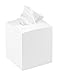 mDesign porta fazzoletti quadrato – pratico tissue box per fazzoletti per il bagno – porta salviette bagno con un design moderno & elegante – colore: bianco