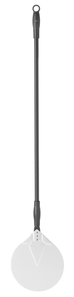 HENDI Pizza Shovel Round with Push Handle Pizza Peel Bread Pusher 1200 x 230 mm Aluminium