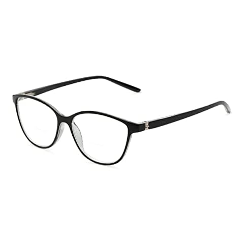Womens Bifocal Reading Gloss Black Spring Hinges Fashion Readers & Case 2.75 Cover