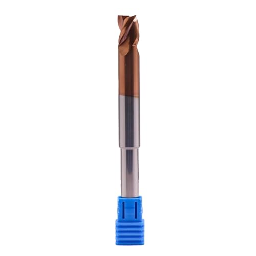 Image of High Performance Solid Carbide End Mill for Aluminum - TiSiN Coated, 3 Flute, 37 Helix, 3 /8 inch Cutting Diameter, 5 /16 inch Reduced Shank for Router, 1 /2 inch Length of Cut, 3-3 /4 inch Overall Length, Square End