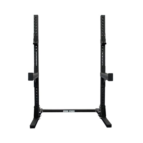Gronk Fitness Adjustable Squat Rack | Heavy-Duty Bench and Squat Rack for Home Gym