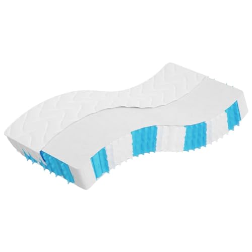Plumbpyr Colchón de muelles ensacados de resistencia media, 90 x 190 cm, colchón cómodo con 7 zonas de descanso, transpirable, hipoalergénico y duradero, ideal para adultos y sofá cama