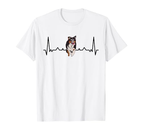 Aussie Heartbeat Divertido Pastor Australiano Camiseta