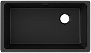 Elkay Quartz Classic ELGU13322BK0 Black Single Bowl Undermount Sink