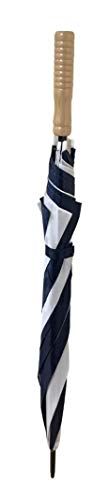 Activave Paraguas de golf con apertura automática, 70 cm, 8 paneles a prueba de viento impermeable Stick paraguas (blanco y azul)