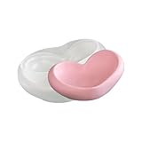 QINZITAO Molde de silicona flexible con forma de corazón para fundición, fácil liberación, con jabón de vela, ideal para decoración del hogar