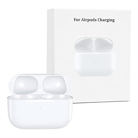 Airpod Replacement Case Compatible for AirPods Pro, Airpods Charger Case with Bluetooth Button for Pairing, Replacement Airpod Charging Case(No Earbuds) Cover