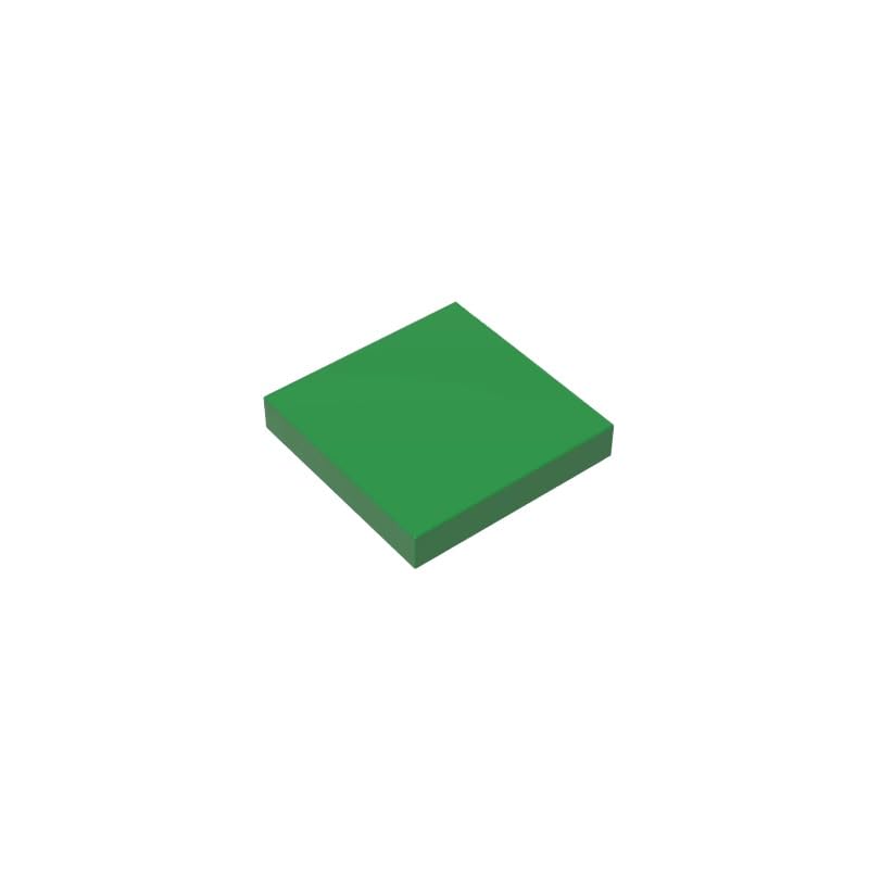 Gobricks 3068 Foundation Plate Tile 2x2 with Groove 50 Pieces GDS-561 Compatible with Lego Building Blocks Color:Green — image 1