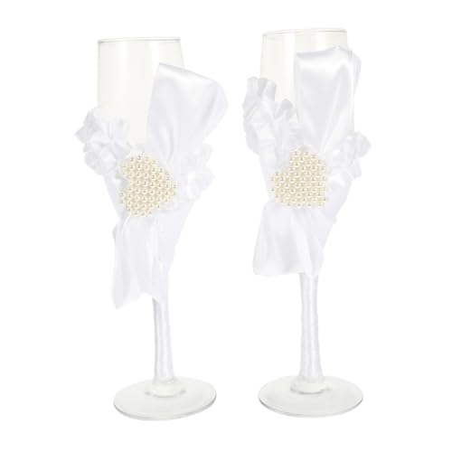 Alipis Verres à Vin Mousseux Verre pour Mariage Nacrés et Satinés Coupes Gobelets Vaisselle de Fête Articles de Mariage Cadeaux pour Mariés