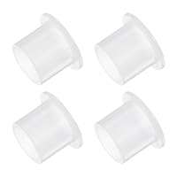 Kozelo 4 Stück Nylon-Flanschbuchsen [10,1mm Bohrung x 12mm Außendurchmesser x 11mm Länge] Nylon-Kunststoffbuchsen für Welle, weiß