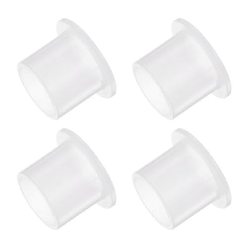 Kozelo 4 Stück Nylon-Flanschbuchsen [10,1mm Bohrung x 12mm Außendurchmesser x 11mm Länge] Nylon-Kunststoffbuchsen für Welle, weiß