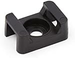Iexcell 100 Pcs Noir 9 mm Porte-fils de type de selle de base de câble