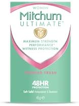 Mitchum Ultimate Women 48HR Protection Soft Solid Cream Stick Deodorant & Anti-Perspirant, Powder Fresh, 45 g