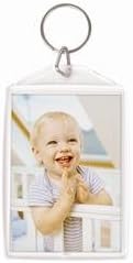 2" x 3" Clear Acrylic Snap-In Photo Keychains Individually Bagged - Pack of 144