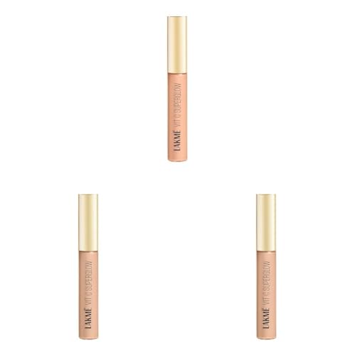 Image of LAKME Makeup+Skincare Full Coverage Natural Finish Liquid, All skin type Vit C Superglow Concealer 10 Ivory 5.4ml (Pack of 3)