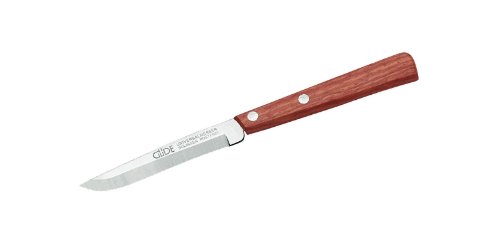 GÜDE Solingen - Universalmesser aus Holz mit Wellenschliff, 10 cm, UNI, Edelholz, Braun