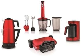 Schäfer Kea Elektro Mega Ev Aletleri 4Lu Mutfak Seti Kırmızı
