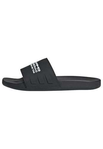 adidas Unisex MERCEDES - AMG PETRONAS FORMULA ONE TEAM ADILETTE COMFORT SLIDES, core black/ftwr white/core black, 42 EU