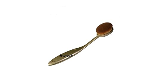 Jstores Pro Cosmetic Makeup Face Powder Blusher Toothbrush Curve Brush Foundation Tool-Gold