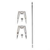 Pieza de horquilla giratoria para horno eléctrico y freidora de aire para eje de asar de acero inoxidable diseñada para un rendimiento duradero y un funcionamiento suave (25,6 cm)