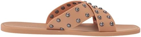 Lucky Brand Women's Julina Studded Flat Sandal, Dusty Sand, 6 | Image 5
