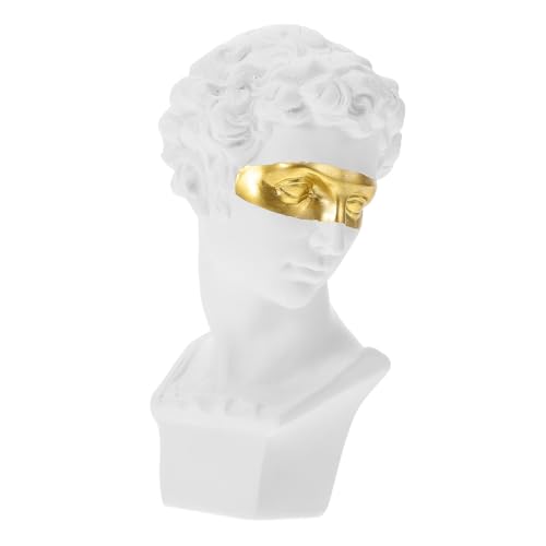 ERINGOGO Plaster Figure Teaching Ornament Decoration Bust Bust Statue Sculpture Desktop Decor Modern Prop Small Mini Figurine Home Decor Bust Statues Plaster Statue Decor White Resin