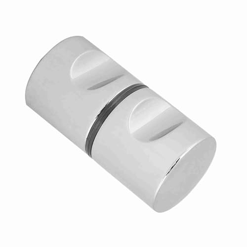 Smandy Duschtürgriff Duschtürknopf Türgriff Aluminiumlegierung verchromter Zuggriffknopf für Badezimmer Duschglastür(#3)
