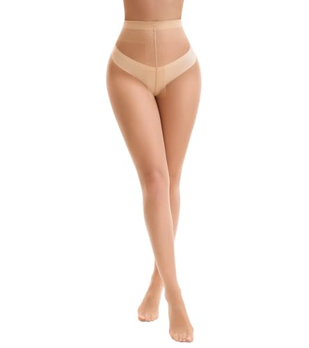Image of 40D Ultra-Thin Women Sheer Tights Transparent Stockings for Women Control Top Pantyhose