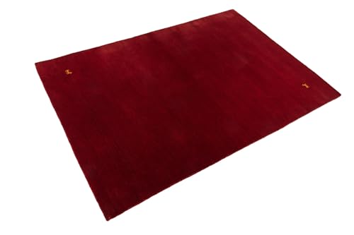 Tapis d'Orient moderne Loom Gabbeh rouge en laine de qualité supérieure - 4