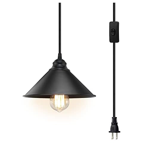 Plug in Pendant Light with On/Off Switch Cover
