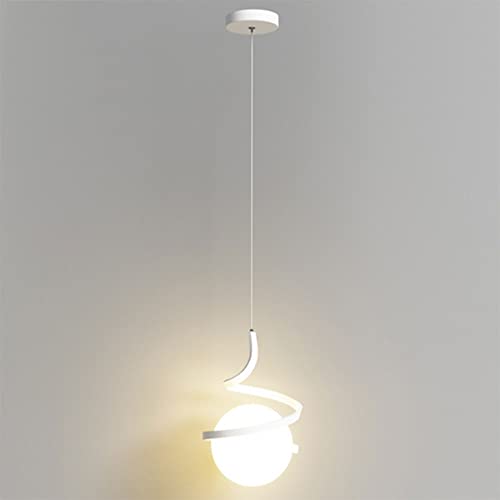 Lustre minimaliste en spirale suspension luminaire chambre salle à manger