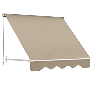 Outsunny6droparmmanualretractablewindowawningsunshadeshelterforpatiobalconyoutdooraluminumcancover2windowscreamwhite Urban Country Home Decor Outsunny 6 drop arm manual retractable window awning sun shade shelter for patio balcony outdoor aluminum can cover 2 windows cream white urban country home decor