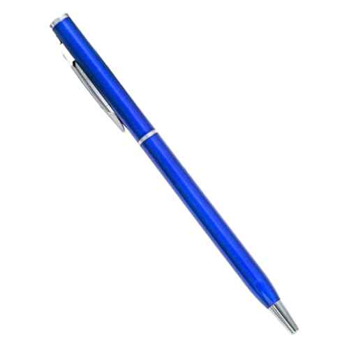 Stylos à bille en métal or rose personnalisés avec logo | Lot de 50 pièces bleues