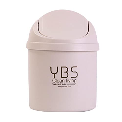 Mini caneca de basura para escritorio, blanco