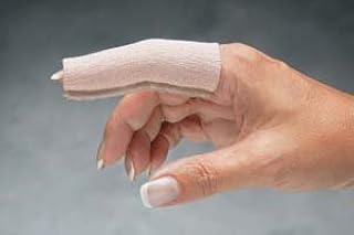 Cotton Elastic Finger Sleeve 3/4 in (Pack of 6)