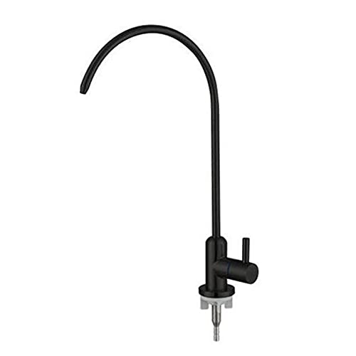Robinet de filtre à eau de cuisine en acier inoxydable noir pour boisson droite