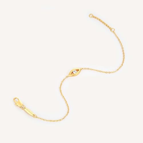 Image of MEVECCO Bracelet for Women 14K Gold Plated Dainty Chain Simple Jewelry Cute Handmade Minimalist for Her