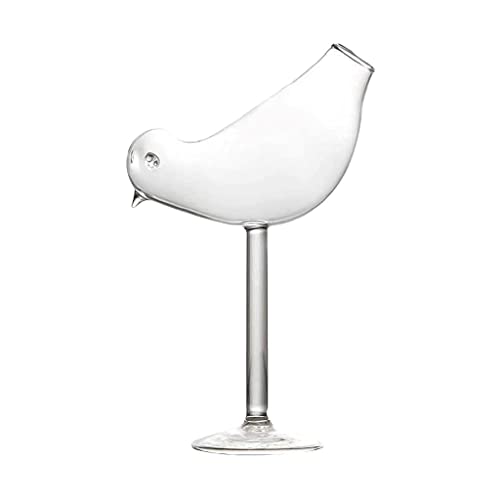 Glass Bird Glasses Drinking Bird Shaped Cocktail Wine Glass 5Oz/150Ml Unique Champagne Glass Bird Shape Martini Goblet Cups Glassware For Ktv Home Bar Club #TOP6