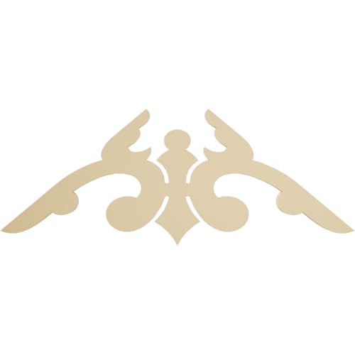 48"W x 20"H x 1 1/2"P (10/12) Pitch Milton Signature Urethane Gable Pediment, Primed Tan