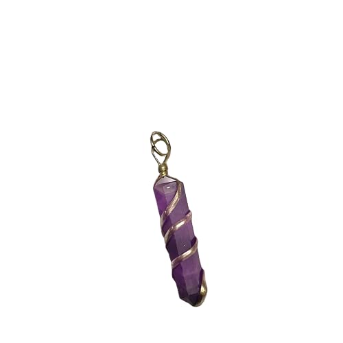 mens | amethyst crystal (wearable pendant without chain)