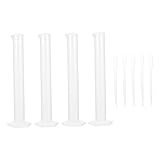 Ipetboom Set de Cylindres Gradués Plastique avec Pipettes Mesure Précise Liquide pour La...