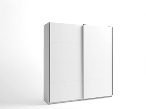 Skraut Home Armario Gran Savona 2 Puertas Correderas Color Blanco Mate Habitación Dormitorio Matrimonio 216x202x56 Cm