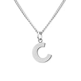 INDIVIDUELL VERSTELLBAR: Unsere Initialen Kette ist von 42 bis 47 Zentimeter größenverstellbar, somit garantieren wir Dir die perfekte Passform. Der Anhänger ist 11 mm groß.