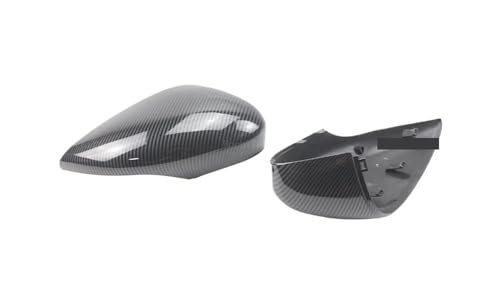 Coques rétroviseur pour Fiesta MK7 2008-2019 aspect fibre de carbone noir brillant