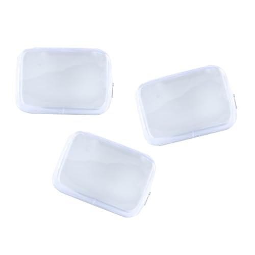 6pezzi Borsa Cosmetici Trasparente Trousse Con Chiusura Cerniera Per Viaggio e Uso Quotidiano Organizer Pratico Per Uomini e Donne