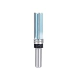 Tekrill Hartmetall-Flush-Trim-Fräser 3-schneidiges gerades Fräswerkzeug für Holz, 18.3mm Durchmesser, 51.1mm Tiefe, 12.7mm Schaft TS/ZCZD-01
