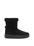 Moon Boot, LTrack Tina Leather Suede Boots, 10, Black