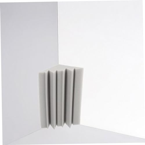 HANABASS 6pcs Paneles Acústicos Absorbentes de Sonido, Trampa de Graves para Esquina, Acolchado de Pared de Algodón a Baja Frecuencia, Espuma Acústica Gris Claro miniatura 3
