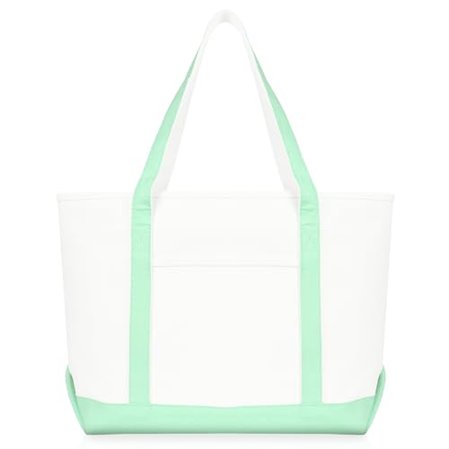 Image of DALIX 23 inch Premium 24 oz. Cotton Canvas Shopping Tote Bag